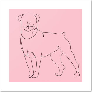 Rottweiler Line Art Posters and Art